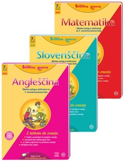 BRIHTNA GLAVCA MATEMATIKA-NOVO, SLOVENŠČINA IN ANGLEŠČINA 7