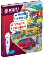 INTERAKTIVNA KNJIGA KUKU: VOZILA IN STROJI (brez pisala)