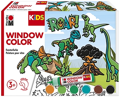 SET BARV ZA STEKLO DINOZAVRI - MARABU
